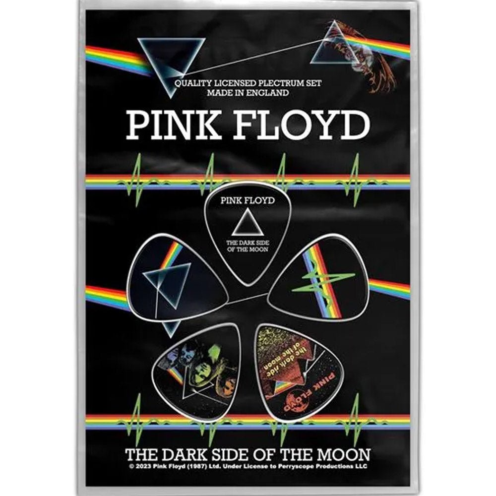 PINK FLOYD ピンクフロイド (結成 60周年 ) - DARK SIDE OF THE MOON / 5枚セット / ギターピック - PGS
